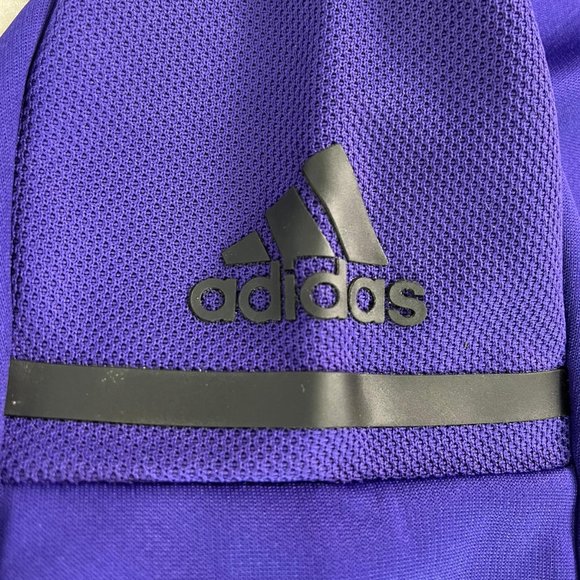 NWT 18. Adidas Collegiate Purple/Bl L 1/4 Zip graphic Co Climalite Dry - Picture 3 of 7
